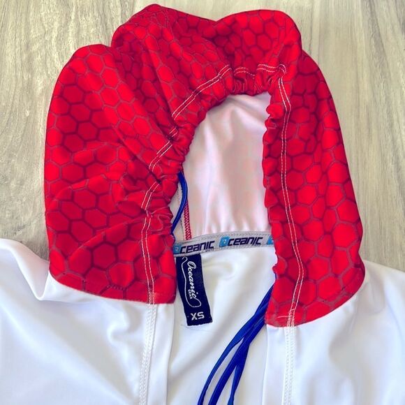 Oceanic Gear Fishing RashGuard Long Sleeves With Hood And Zipper Pockets XS - Picture 2 of 5